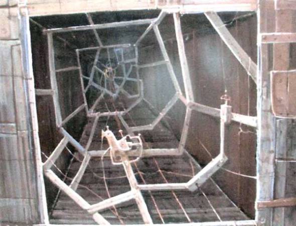 El oscuro engranaje Acrílico sobre Tablex  Tamaño 60x60cm