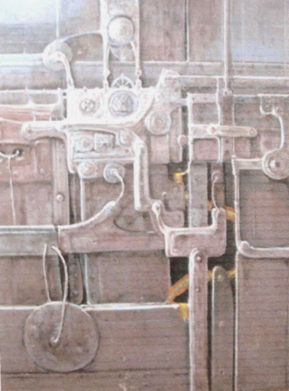 Formas Obsoletas Acrílico sobre tablex Tamaño 66x58cm