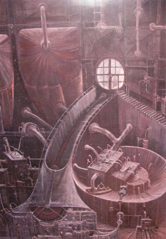 Máquina de reconvertir. (imaginación)´Óleo sobre tablex. Tamaño 160x122cm