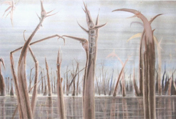 Serie familia bichos 3 (imaginación)Acrílico sobre lienzo. (sin terminar) Tamaño 73x73cm