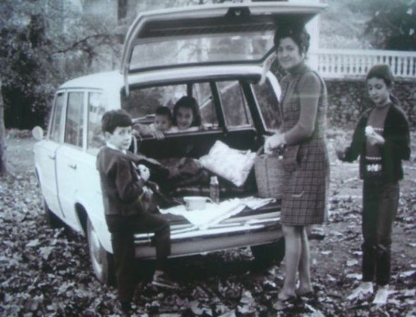 La Familia en su viaje a Alcorta.Año 1970